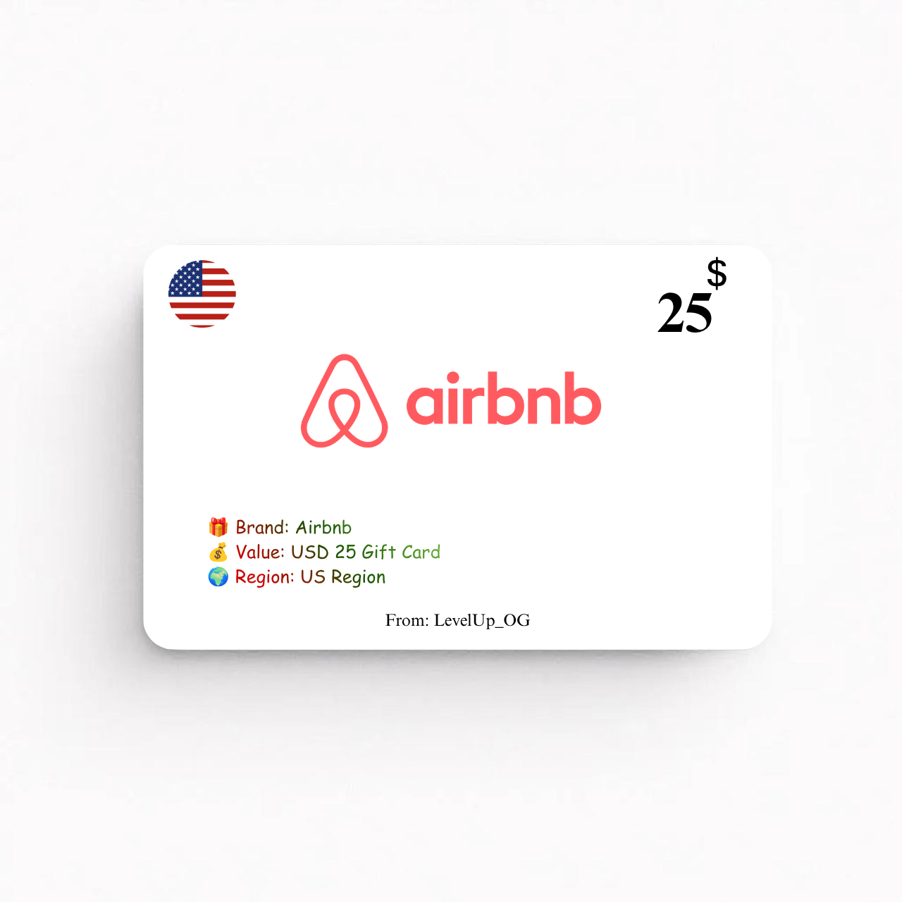 Airbnb | USD 25 Gift Card | US Region