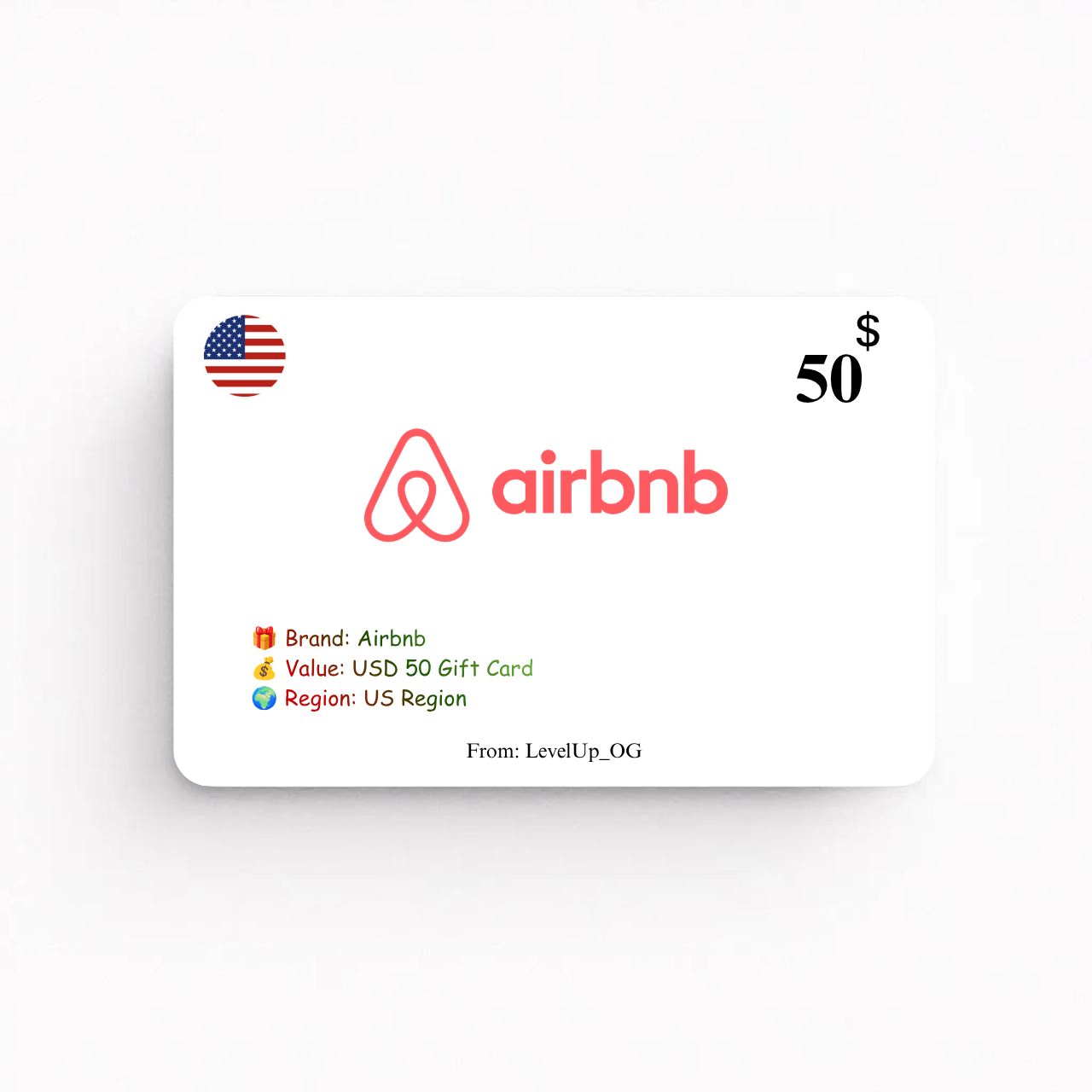 Airbnb | USD 50 Gift Card | US Region