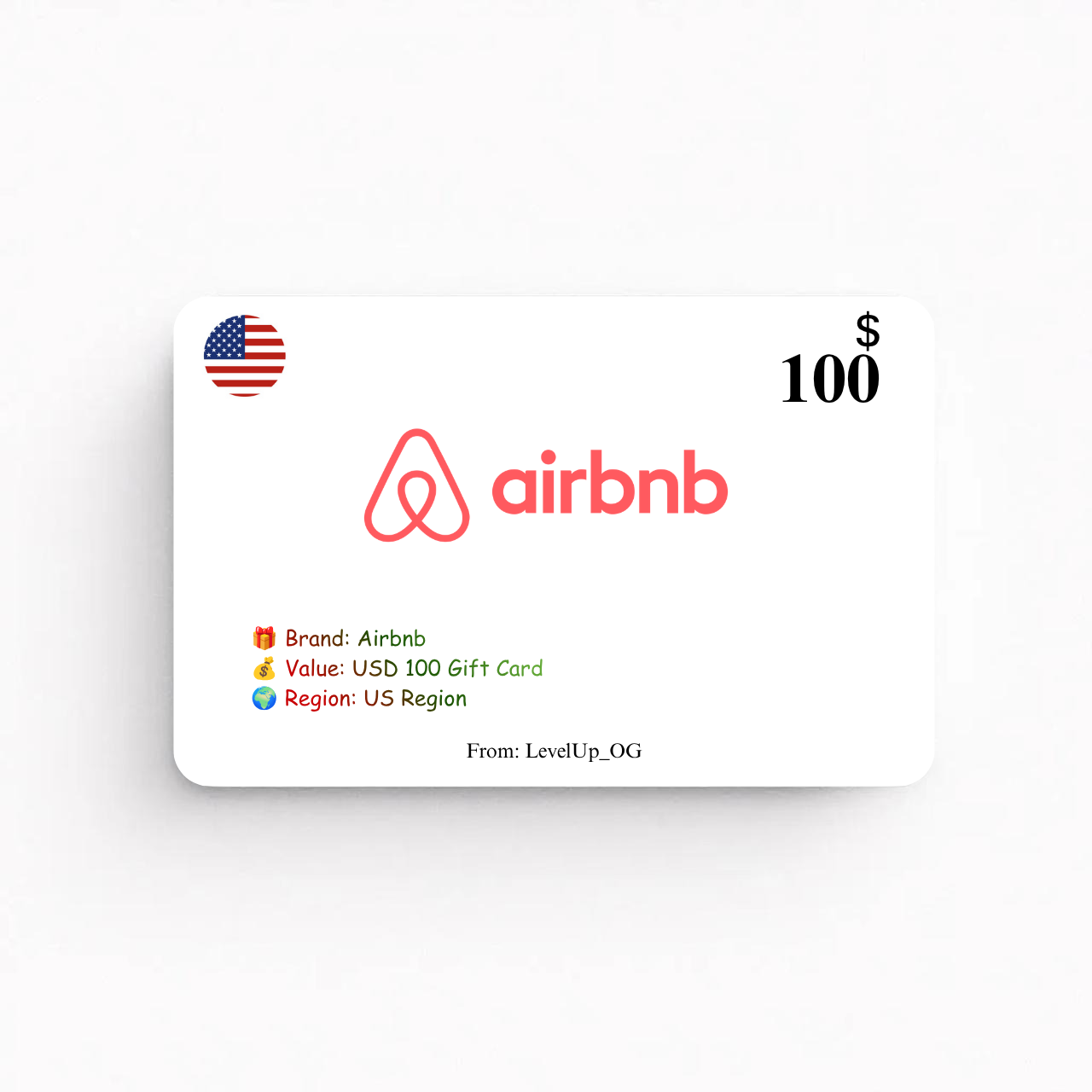 Airbnb | USD 100 Gift Card | US Region