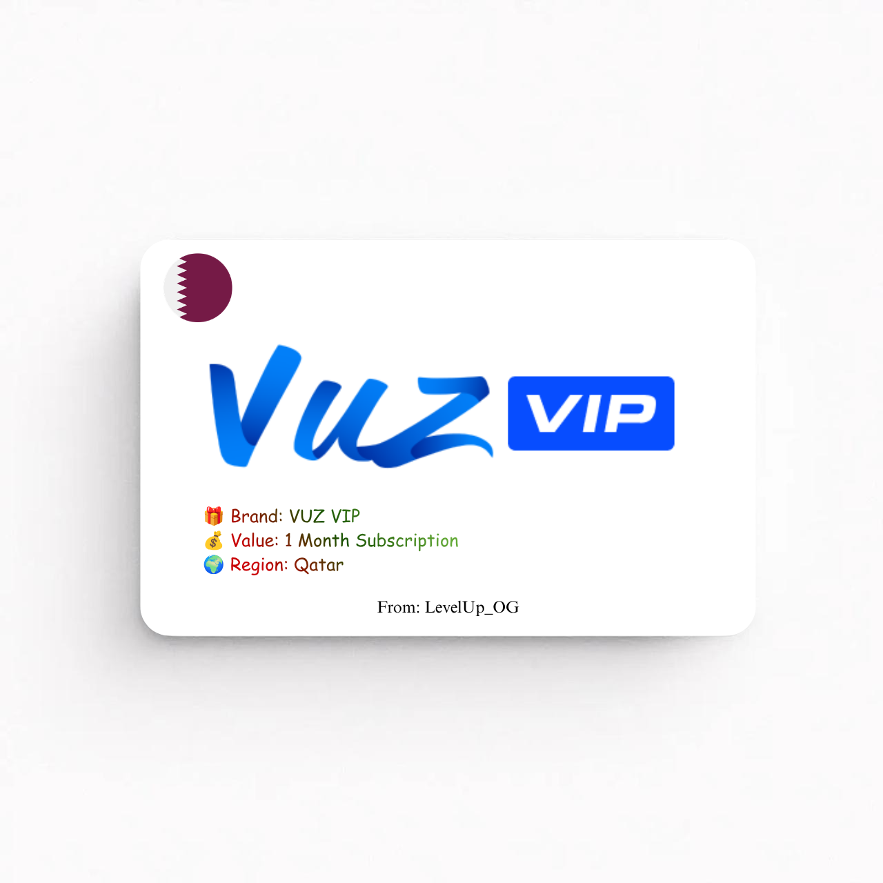 VUZ VIP | 1 Month Subscription | Qatar
