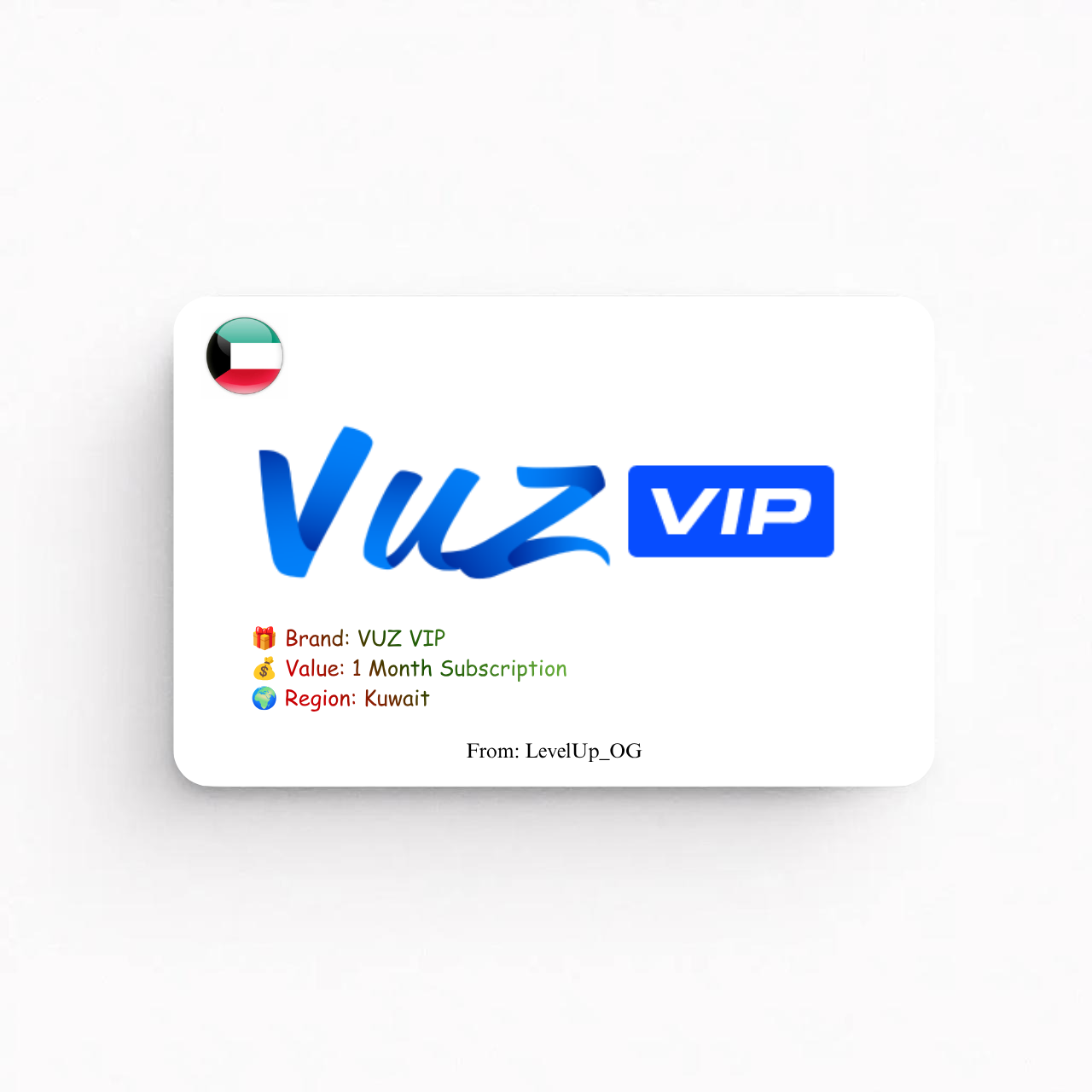 VUZ VIP | 1 Month KW) Subscription | Global