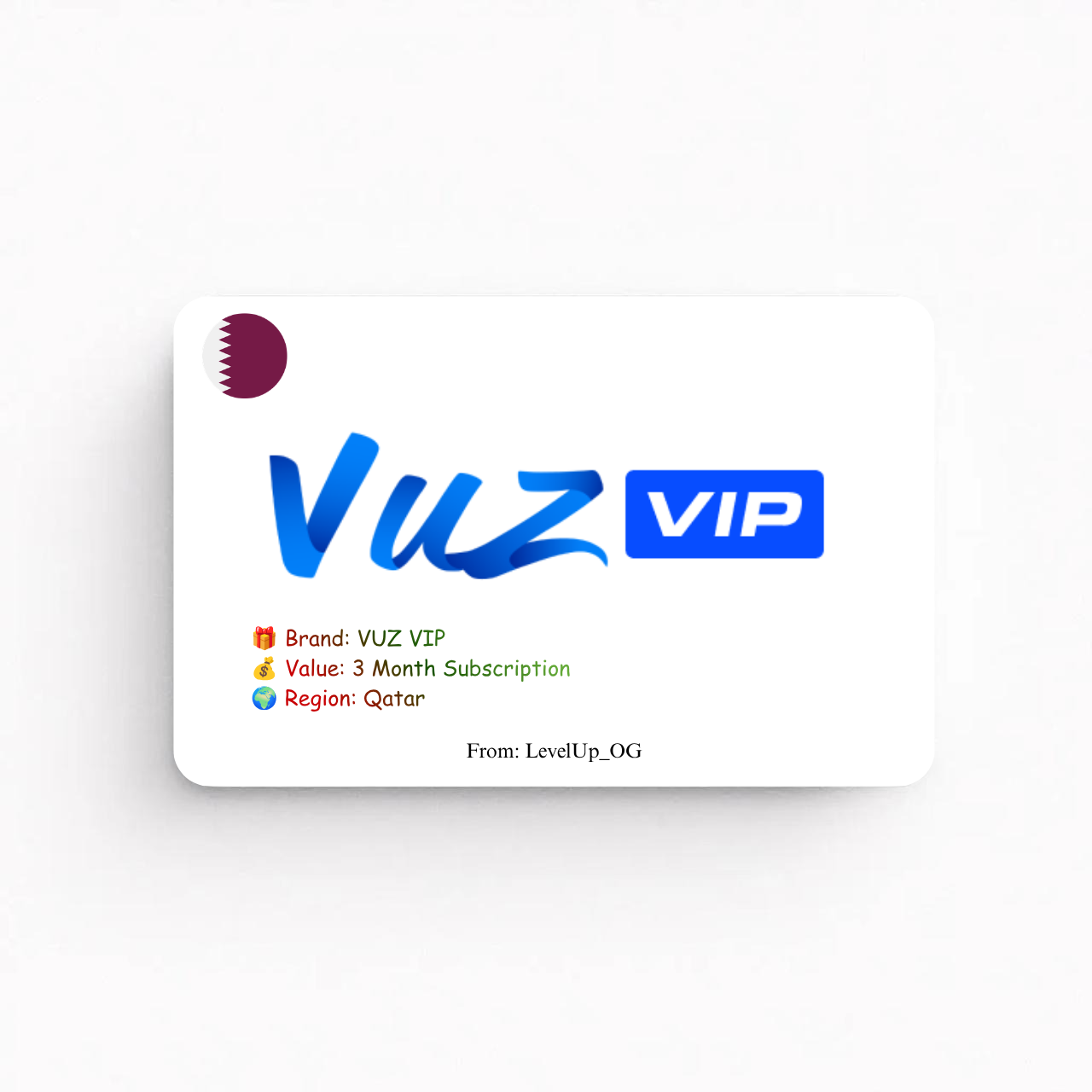 VUZ VIP | 3 Month Subscription | Qatar