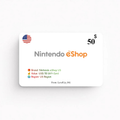 Nintendo eShop US | USD 50 Gift Card | US Region