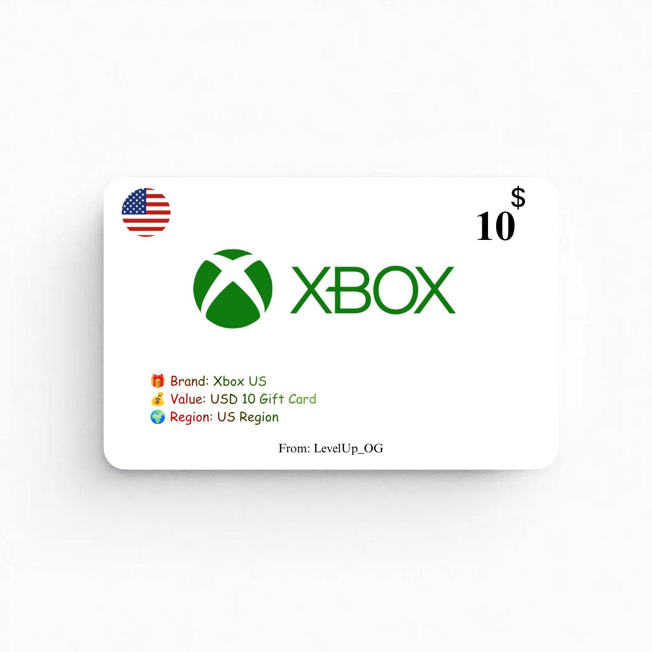 Xbox US | USD 10 Gift Card | US Region