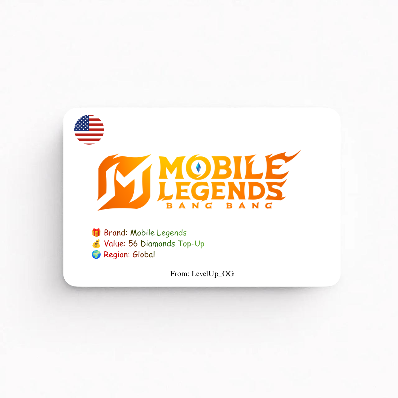 Mobile Legends | 56 Diamonds Top-Up | Global