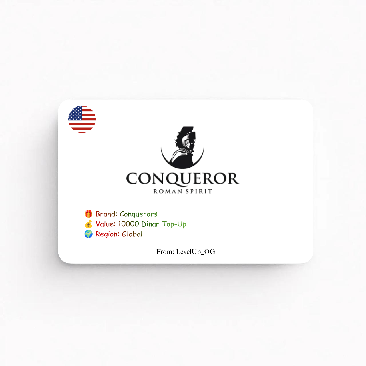 Conquerors | 10000 Dinar Top-Up | Global