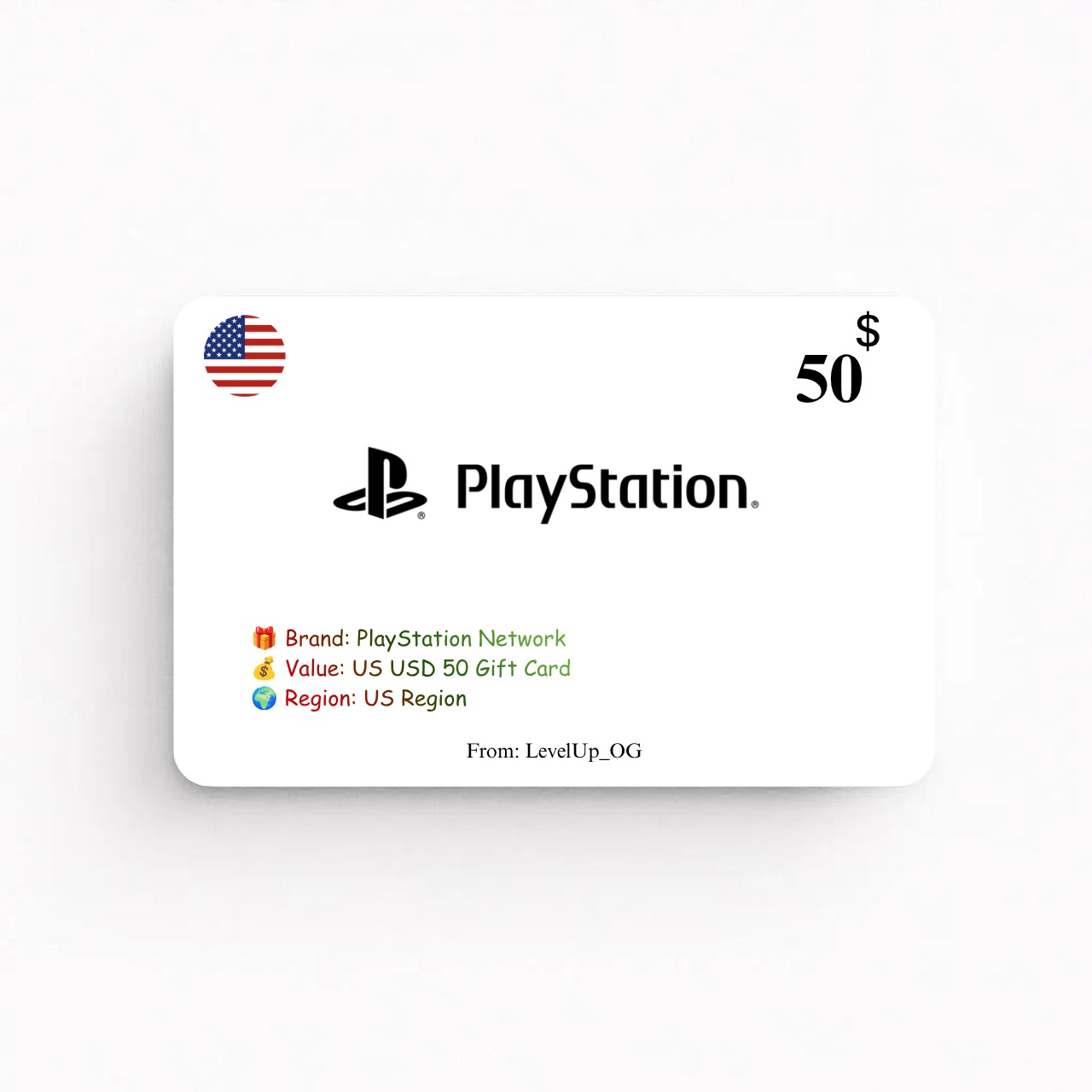 PlayStation Network | US USD 50 Gift Card | US Region