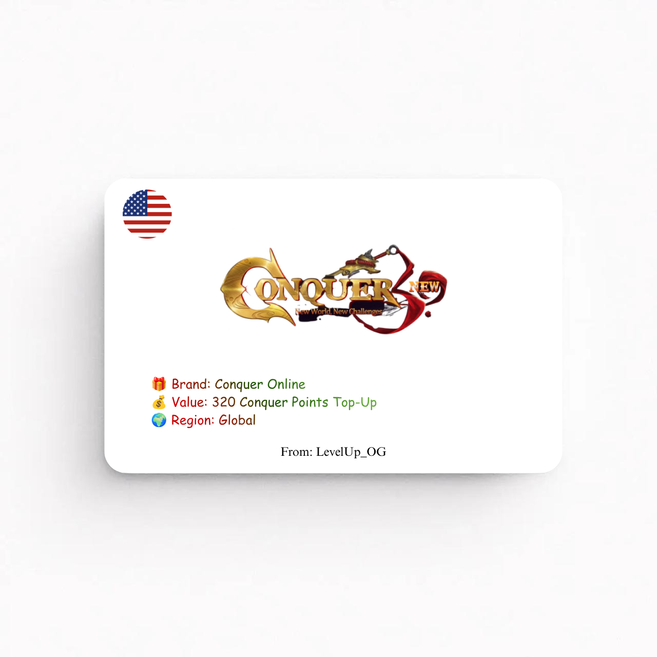 Conquer Online | 320 Conquer Points Top-Up | Global