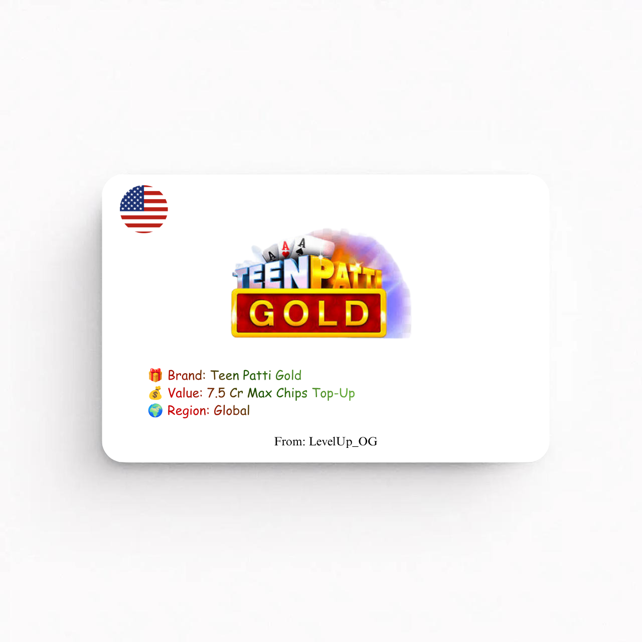Teen Patti Gold | 7.5 Cr Max Chips Top-Up | Global