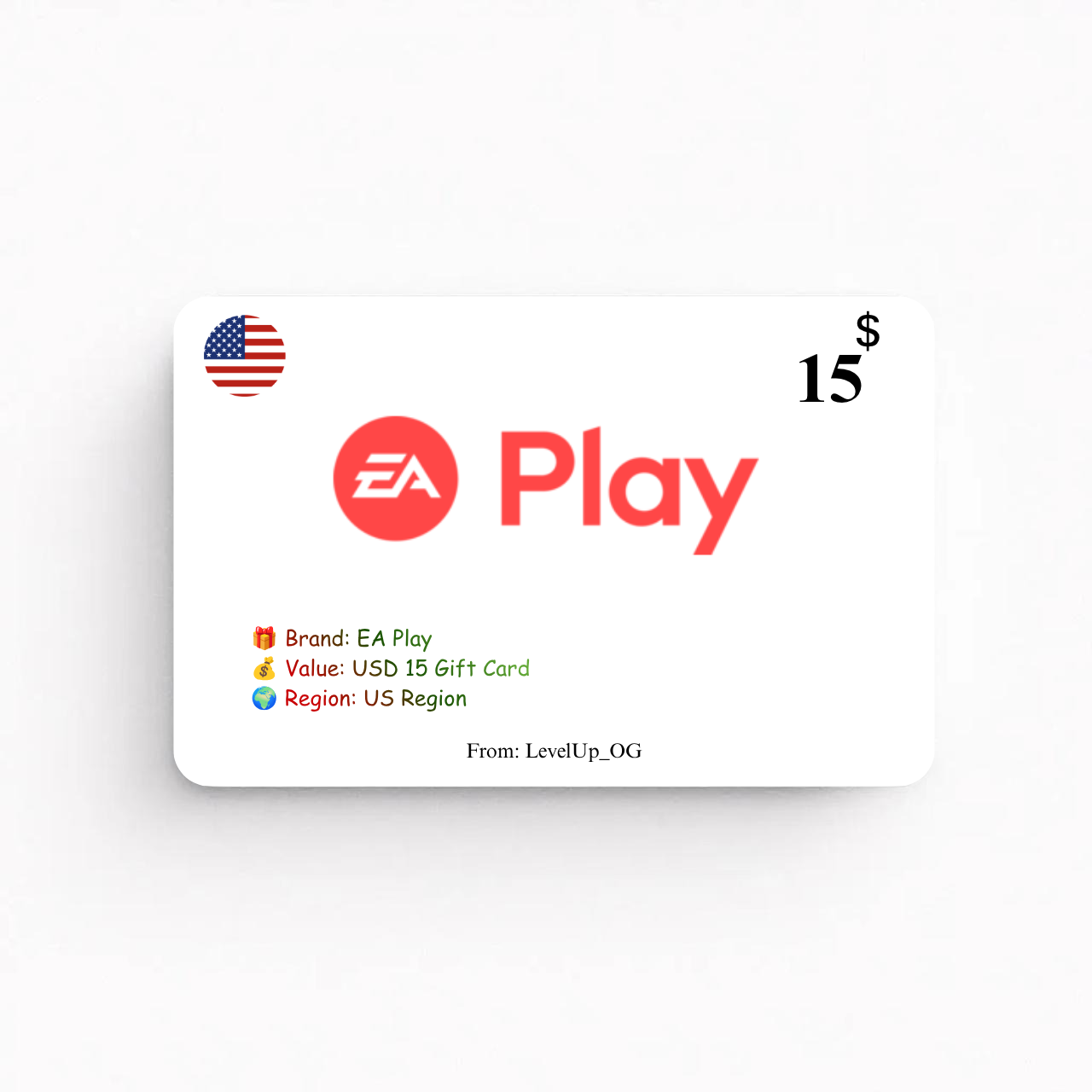 EA Play | USD 15 Gift Card | US Region
