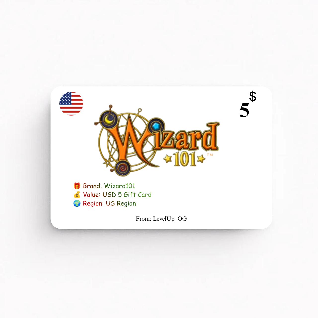 Wizard101 | USD 5 Gift Card | US Region