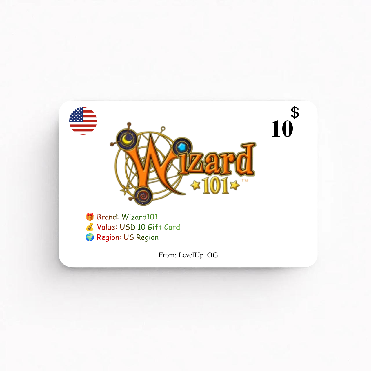 Wizard101 | USD 10 Gift Card | US Region