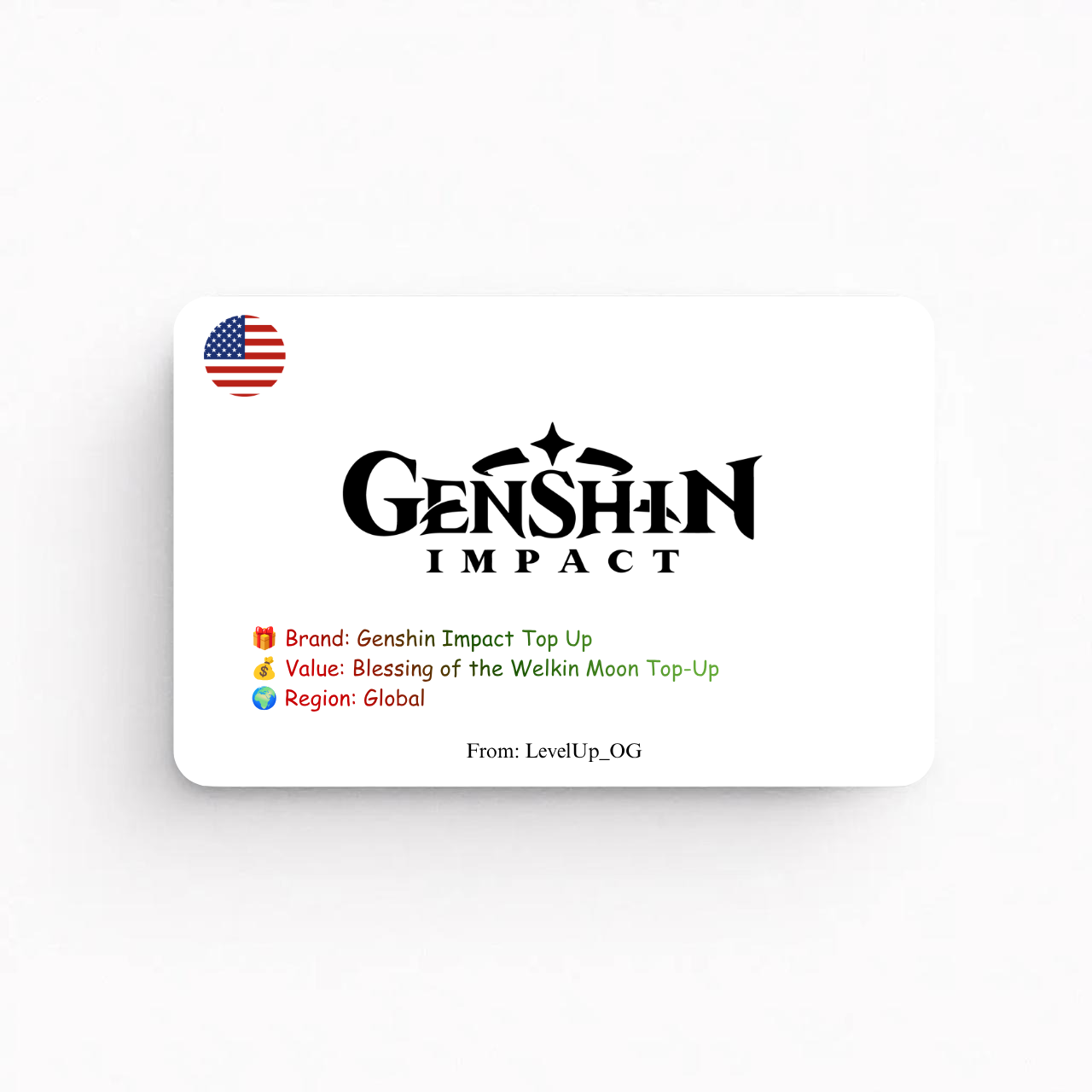 Genshin Impact Top Up | Blessing of the Welkin Moon top-up Top-Up | Global
