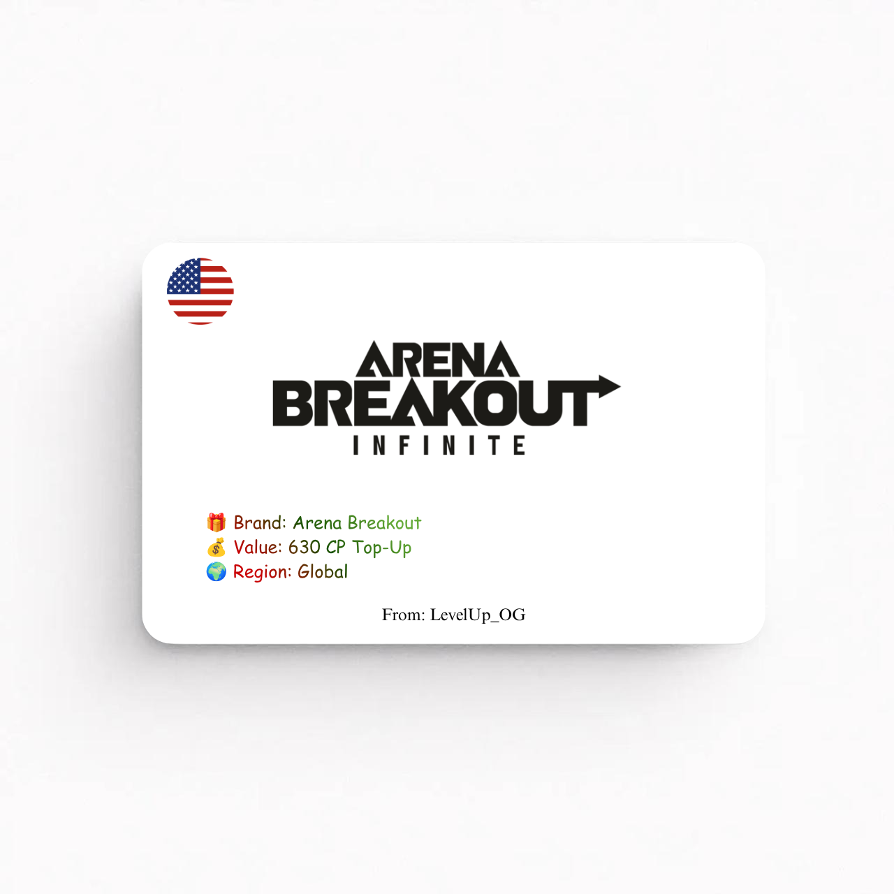Arena Breakout | 630 CP Top-Up | Global