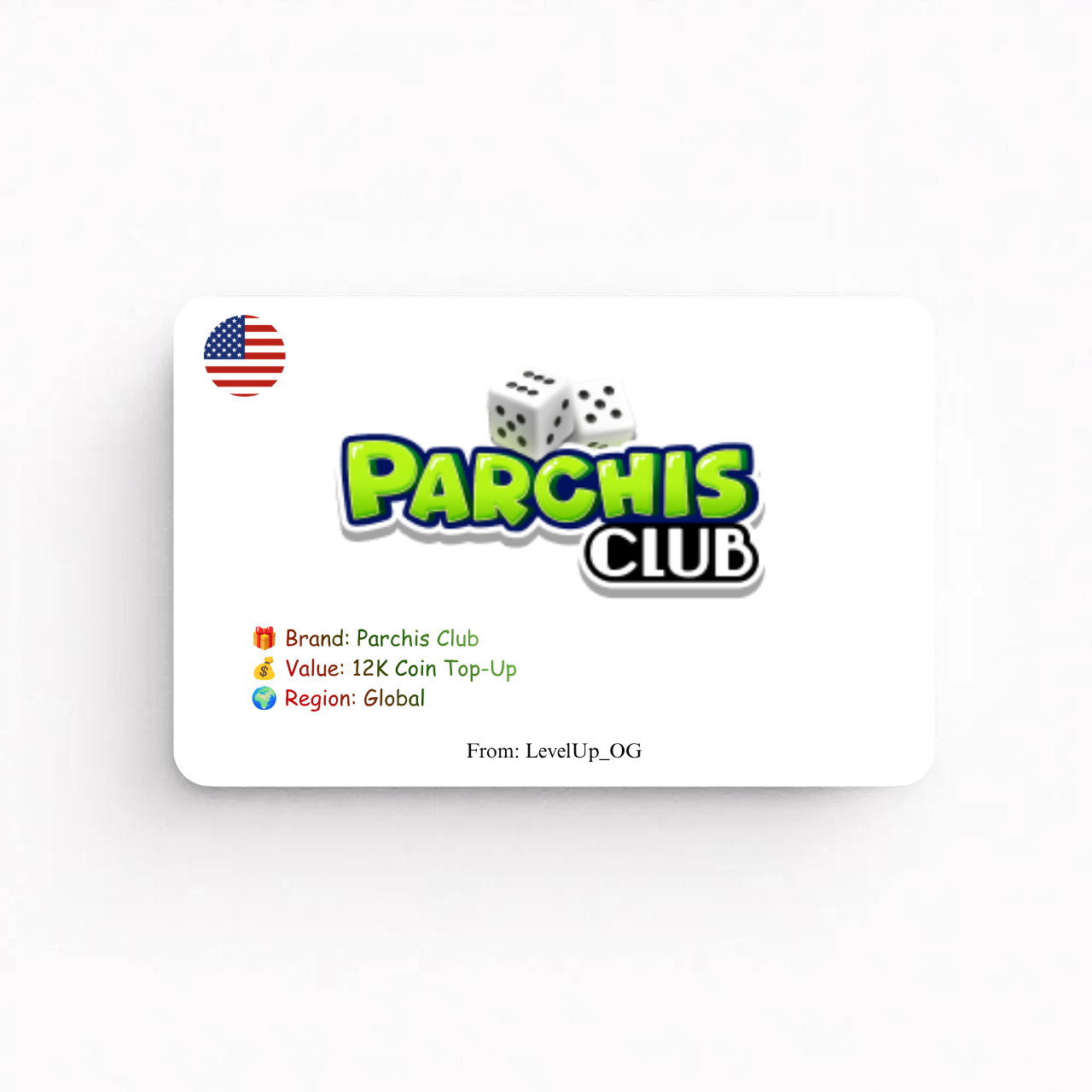Parchis Club | 12K Coin Top-Up | Global