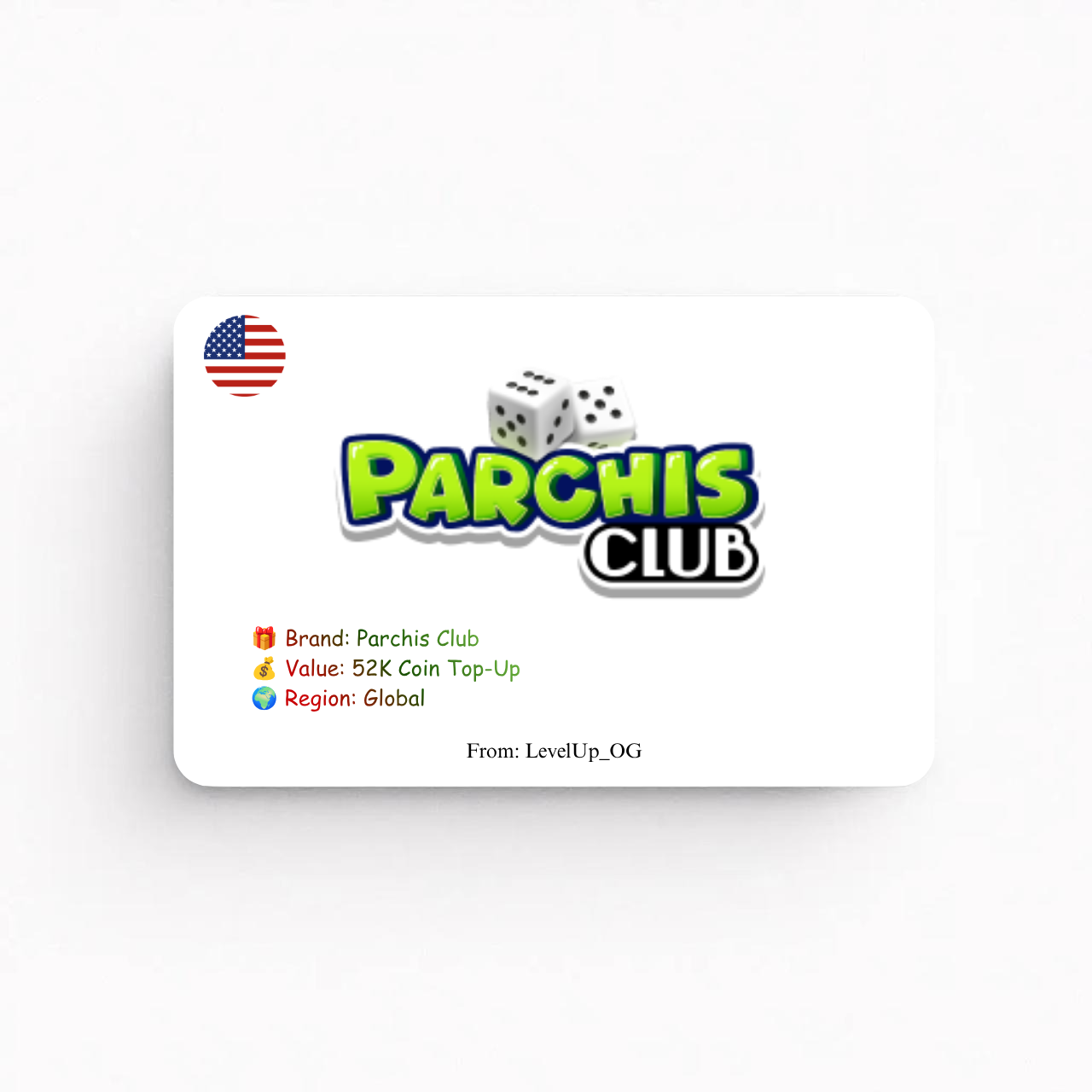 Parchis Club | 52K Coin Top-Up | Global