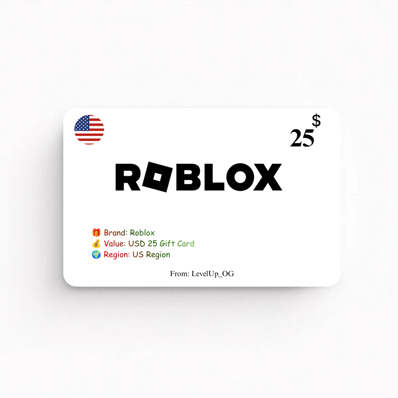 Roblox | USD 25 Gift Card | US Region