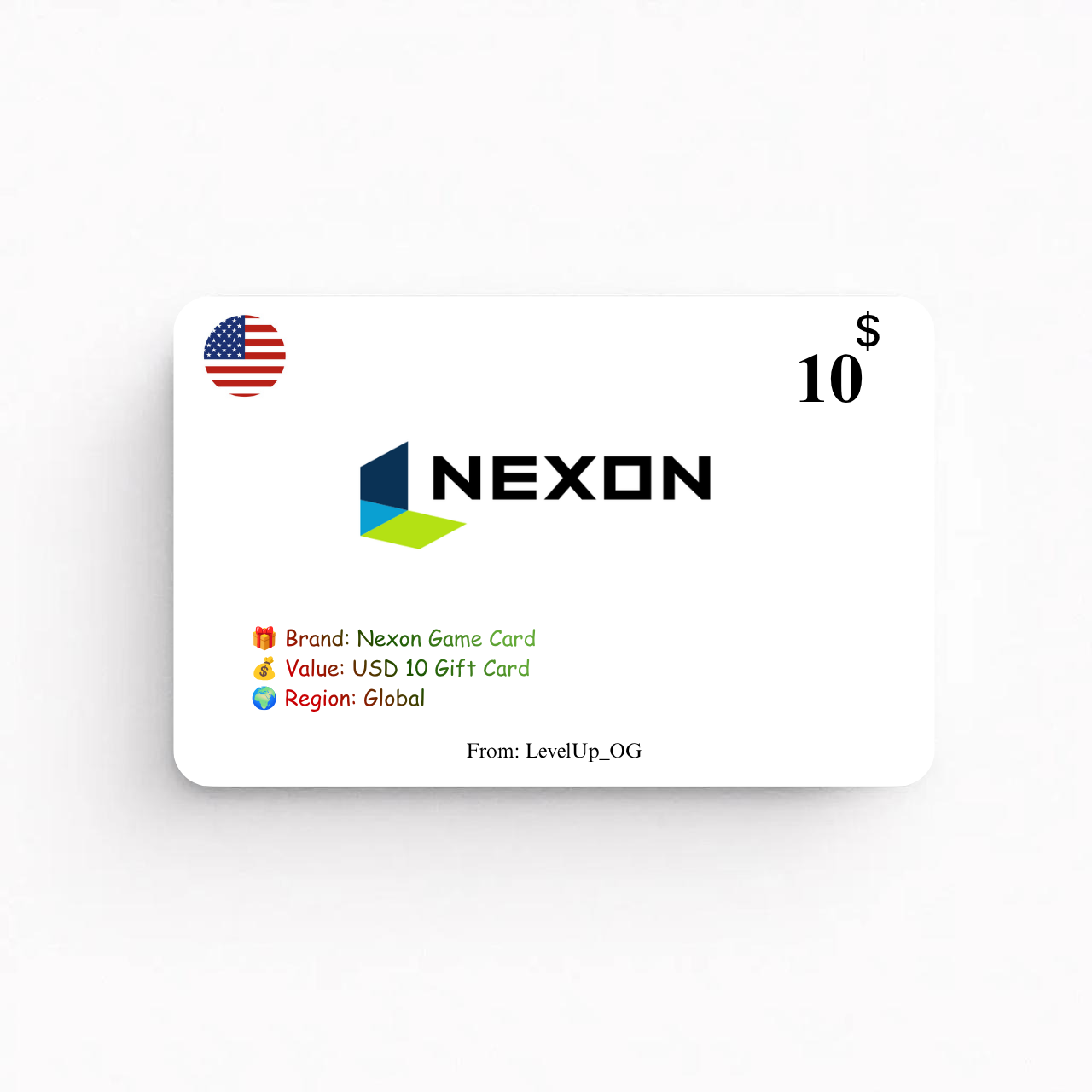 Nexon Game Card | USD 10 Gift Card | Global