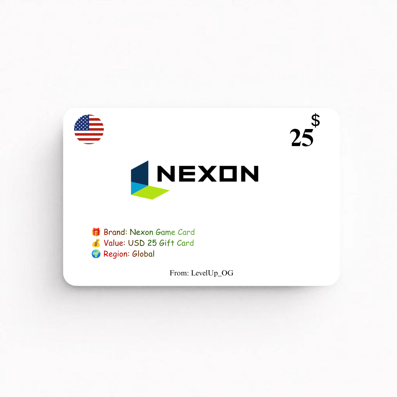 Nexon Game Card | USD 25 Gift Card | Global