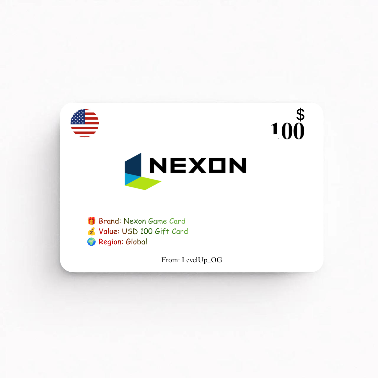 Nexon Game Card | USD 100 Gift Card | Global