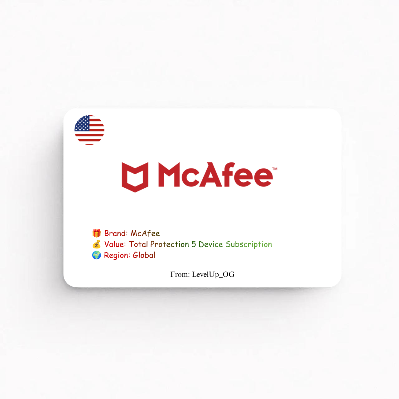 McAfee | Total Protection 5 Device Subscription | Global