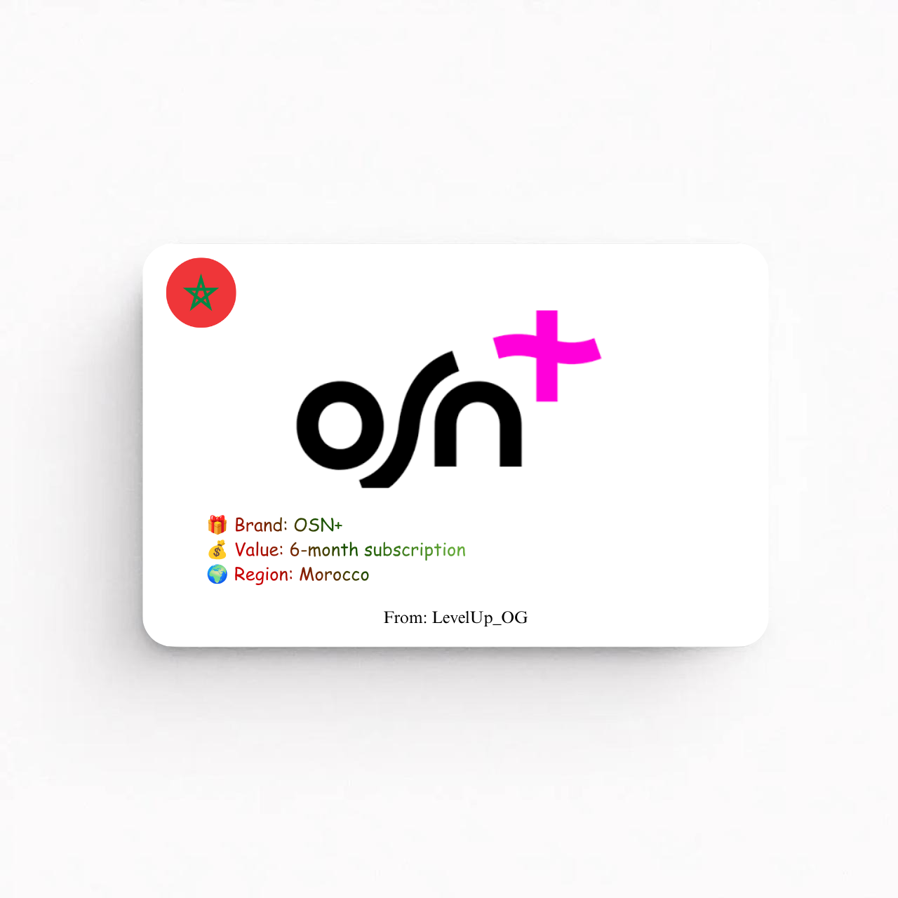 OSN+ | 6 Months Subscription Subscription | Morocco