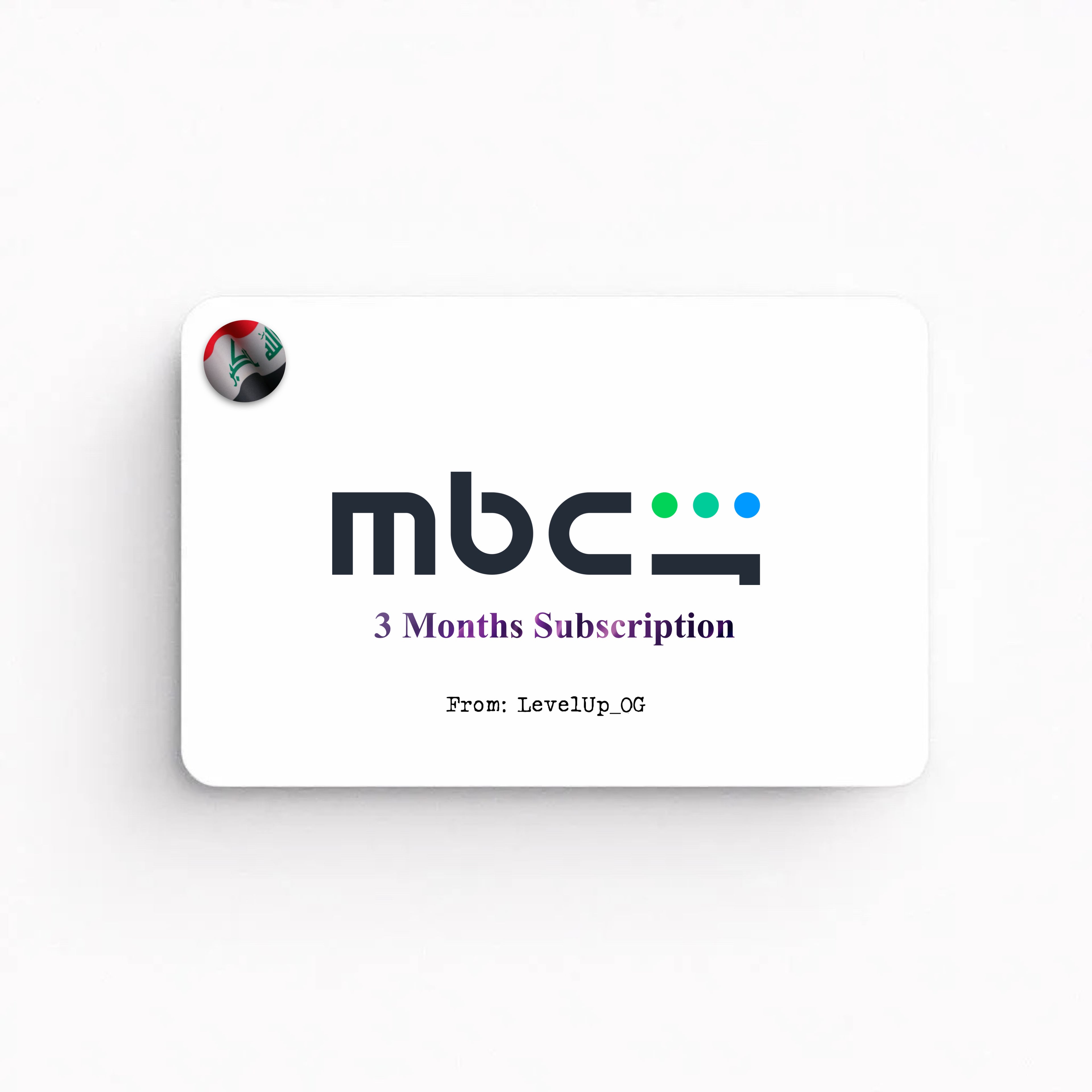 MBC Shahid 3 Months Subscription | Iraq